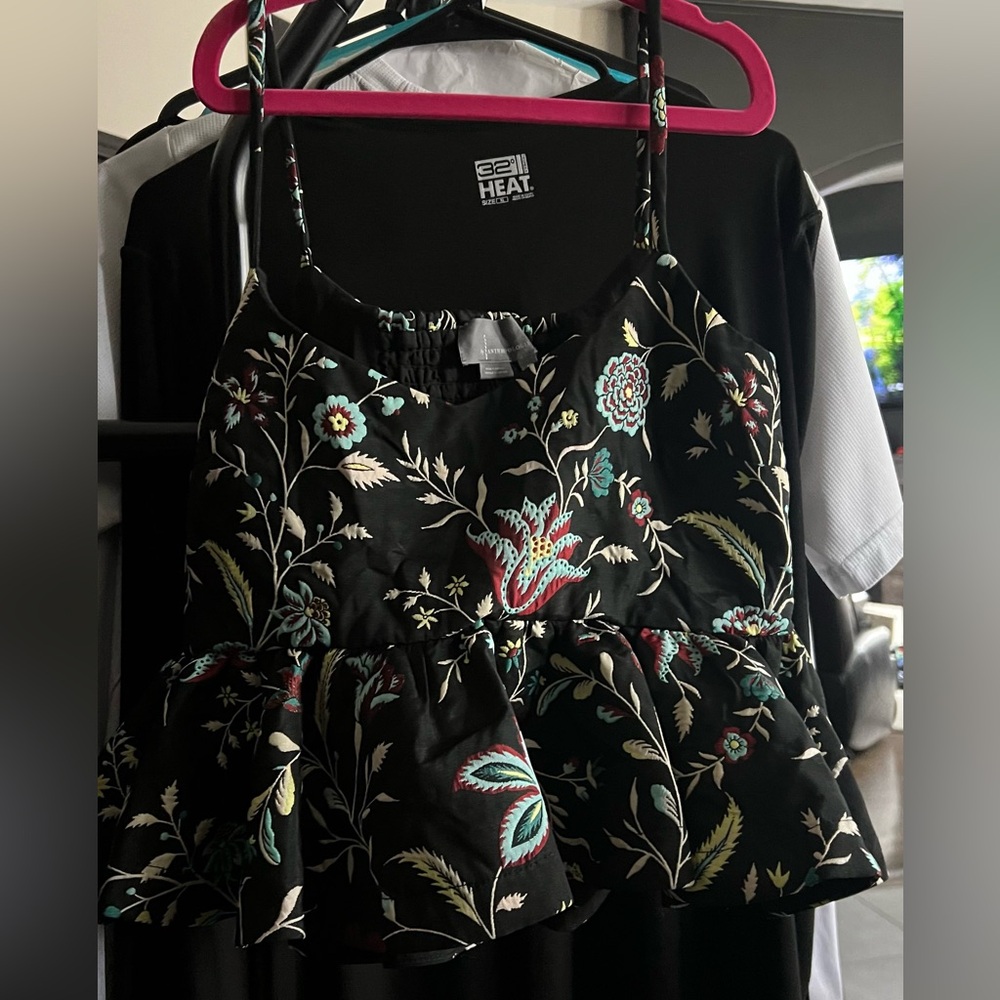 Jacquard Peplum Tank
